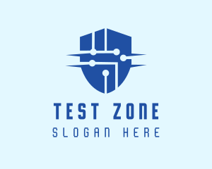 Technology Security Shield logo design