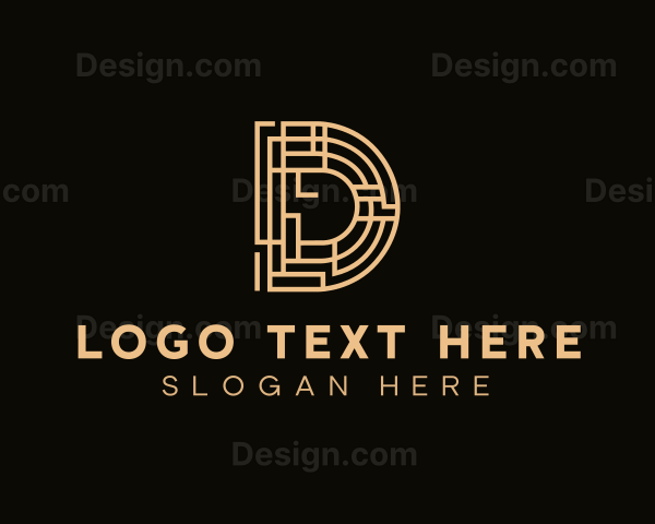 Geometric Letter D Firm Logo