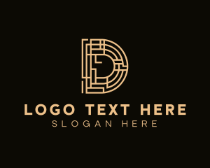 Geometric Letter D Firm Logo