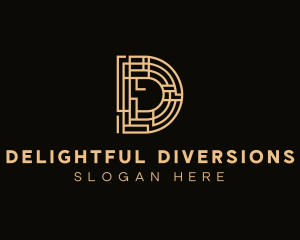 Geometric Letter D Firm logo design