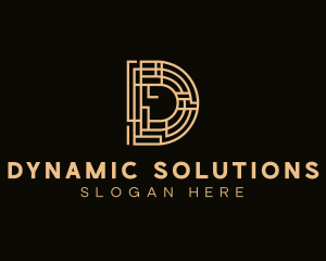 Geometric Letter D Firm logo design