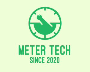Green Mortar & Pestle Stopwatch logo