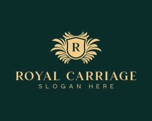 Royal Hotel Wreath Shield logo design