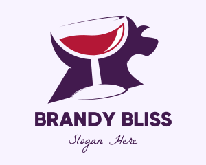 Dog Cocktail Glass logo design