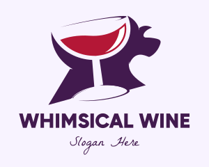 Dog Cocktail Glass logo design