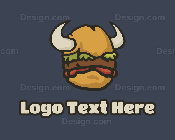 Viking Burger Horns Logo