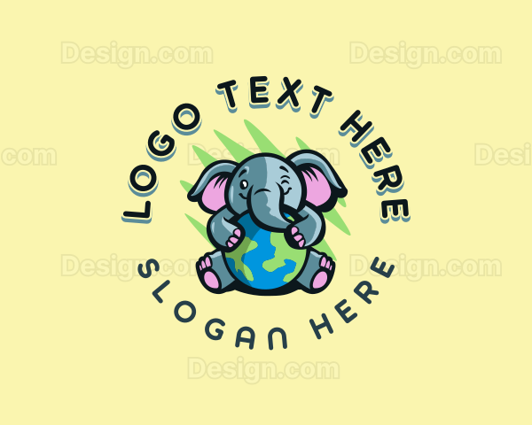 Earth Elephant Nature Logo