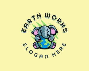 Earth Elephant Nature logo design