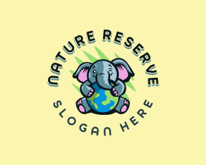 Earth Elephant Nature logo design