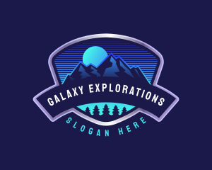 Mountain Hiking Adventure logo design