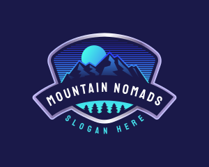 Mountain Hiking Adventure logo design