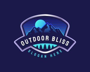 Mountain Hiking Adventure logo design