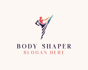 Gymnast Dancing Performer logo design