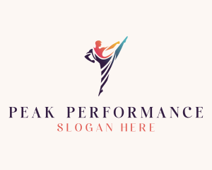 Gymnast Dancing Performer logo design