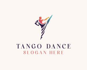 Gymnast Dancing Performer logo design