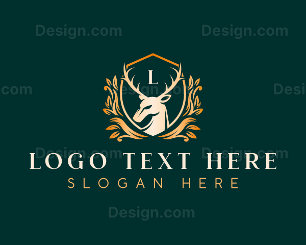 Elegant Floral Deer Logo