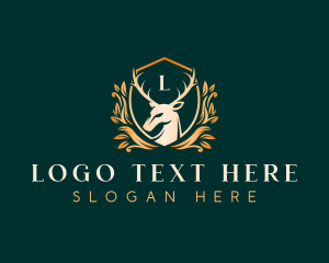 Elegant Floral Deer logo