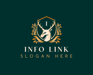 Elegant Floral Deer logo design