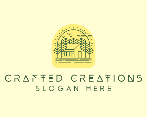 Forest Cabin House logo design