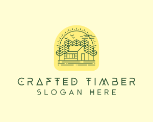 Forest Cabin House logo design