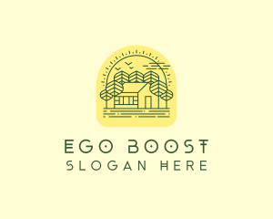 Forest Cabin House logo design