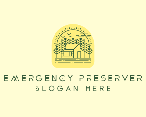 Forest Cabin House logo design