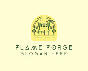 Forest Cabin House logo design