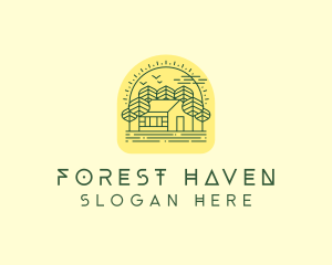 Forest Cabin House logo design