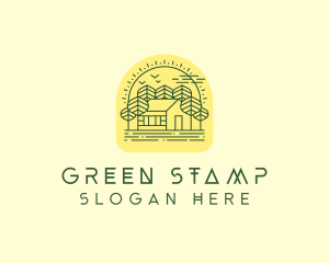 Forest Cabin House logo design