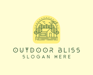 Forest Cabin House logo design