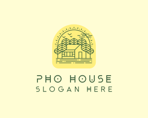 Forest Cabin House logo design