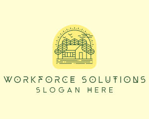 Forest Cabin House logo design