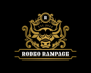 Bull Rodeo Bullfighting logo design