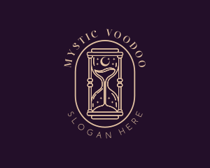 Mystic Moon Hourglass  logo design