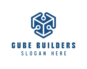 Cube Technology Circuit Software logo design