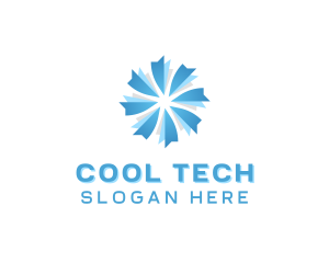 HVAC Wind Cooling logo design