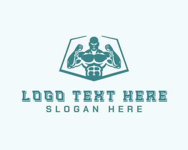 Weightlifter logo example 4