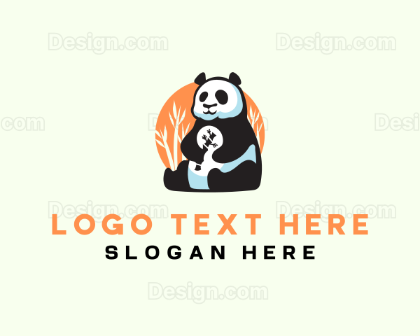 Bamboo Panda Bear Logo