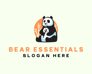 Bamboo Panda Bear  logo design