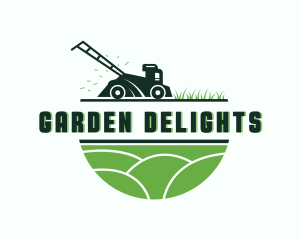 Grass Lawn Mower Gardening  logo design