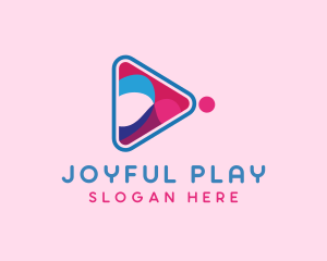 Music Play Button logo design