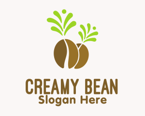 Organic Coffee Bean  logo design