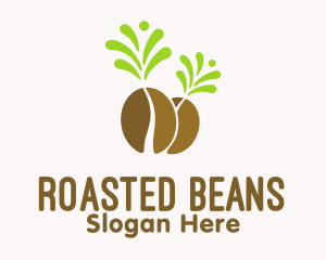 Organic Coffee Bean  logo design