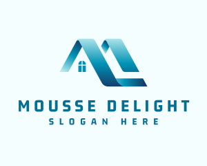 House Residence Letter M logo design