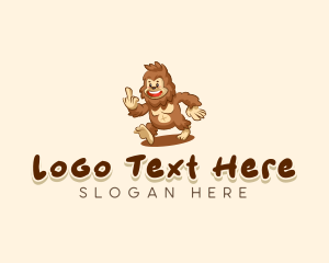 Cute Bigfoot Monster logo