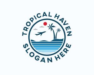 Tropical Island Travel logo design