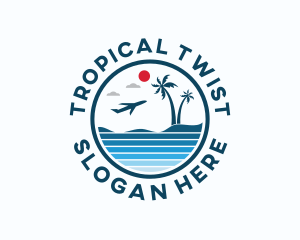 Tropical Island Travel logo design