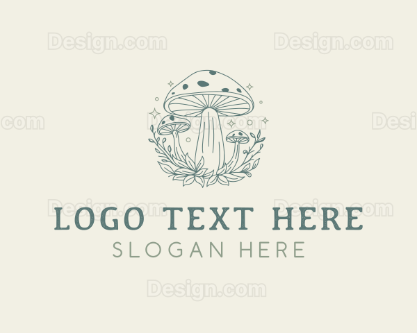 Herbal Mushroom Fungus Logo