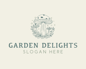 Herbal Mushroom Fungus logo design