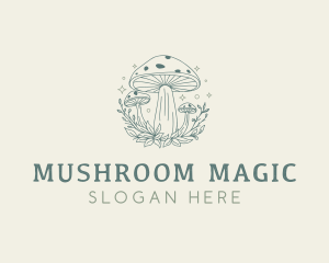 Herbal Mushroom Fungus logo design